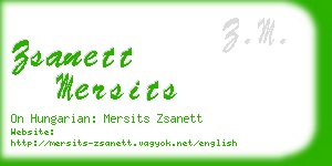 zsanett mersits business card